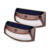 XTF2015 Solar Step Lights Outdoor, Motion Sensor Lights, Copper Outdoor Step Lights, Waterproof LED Solar Light for Stair, Patio
