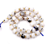 Malahill Wholesale Natural Faceted Stone Beads for Jewelry Making Sold per Bag 5 Strands Inside Cube Moonstone AB 8mm