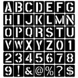 42 Pcs 3 Inch Alphabet Letter Stencils Symbol Numbers Stencils, Reusable Plastic Letter Template Set for Drawing on Wood, Wall,