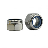 6Pcs M16x 1.5mm Nylon Insert Hex Lock Nuts, 304 Stainless Steel Locknuts,Silver Tone