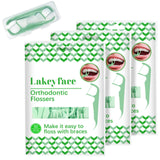 150 Count Orthodontic Flossers for Braces with Floss Dispenser, Braces Flossers for Kids Teeth & Adults, Dental Floss for Braces