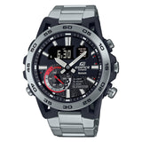 Casio Edifice Ecb-40D-1Adf Black Analog-Digital Dial Silver Stainless Steel Band Men'S Watch Smartphone Link World Time Ed574