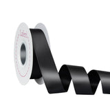 Laferri Double Faced Black Satin Ribbon,1 X 25 Yards,Fabric Ribbon Use for Gift Wrapping DIY Craft Floral Bouquets Wedding Party