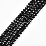 3mm Natural Black Onyx Beads Round Agate Gemstone Loose Beads for Jewelry Making (120-125pcs/strand)