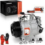 A-Premium Air Conditioner AC Compressor with Clutch Compatible with Mercedes-Benz C250, C300, C350e, C43 AMG, C63 AMG, E200, E25