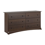 Prepac Double Drawer Dresser, 17.5 D x 59 W x 29 H, Espresso