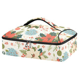SyXIOP Insulated Casserole Carrier Bag Merry Christmas Lovely Hydrangea