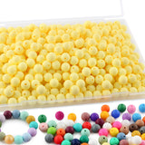 Sunrony 240Pcs 12mm Silicone Beads for Keychain Making, Round Silicone Beads for Pens and Necklace Bracelet Crafts Making(Cream