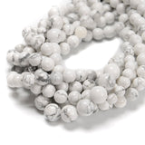 38Pcs White Howlite 10mm Beads Natural Stone Round Gemstone Genuine Real Stone for DIY Bracelet Jewelry String Making