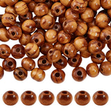 OLYCRAFT 360Pcs 10mm Natural Wood Beads with 2-3.5mm Hole Wooden Loose Beads Round Wood Bead Small Burlywood Loose Spacer Bead f
