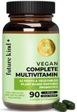 Future Kind Vegan Multivitamins Complete - 42-in-1 Vegan Multivitamins for Women & Men with Enzymes, B12, Zinc, & Probiotics for