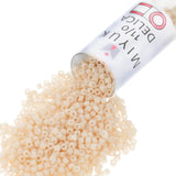 Miyuki Delica Seed Beads - Size 11/0 (1.6 mm), DB0353, Matte Opaque Glazed Luster Dark Cream, 7.2 g, Approx. 1440 Beads, Made in