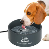 Fuliuna Heated Water Bowl Outdoor Heated Dog Bowl with Chew Resistant Power Cord Thermal Bowl Provide Drinkable Water in Winter Heated Pet Bowl for Dog Cat Rabbit Chicken Duck Squirrel 0.85 Gallon-New