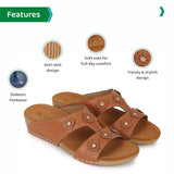 Ortho Joy Doctor Slipper For Women Fancy || Orthopedic Women'S Slipper || Comfortable Regular Wear Slippers For Women,Brown,3,B0C3VW8TYS