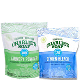 Charlies Soap Oxy Bleach (4 lb) & Laundry Powder Detergent (100 Loads)
