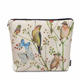 Kalygon Birds Cosmetic Bags For Women, Nature Birds Butterfly Flowers Roomy Makeup Bag Toiletry Bag Accessories Organizer Storag