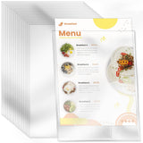VOKOY 30 Pack No Holes Sheet Protectors, 8.5 x 11, Letter Size Heavy Duty Clear View Page Sleeves Protectors, Clear Paper Docume