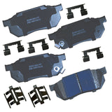 Bendix Premium SBM256 Semi-Metallic Front Brake Pads for Honda Civic 1987-1984, CRX 1991-1988, Insight 2006-2001, Prelude 1987-1
