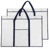 Windyun 2 Pack Large Poster Storage Bag 48 x 36 Bulletin Board Holder Art Portfolio Case PVC Art Portfolio Container Bulletin