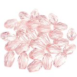 100pcs 6x8mm Crystal Glass Teardrop Beads Faceted Vertical Hole Shape Loose Spacer Beads for Jewelry Making DIY Bracelet Necklac