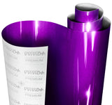 VViViD+ Ultra Gloss Candy Purple Vinyl Car Wrap Premium Paint Replacement Film Roll with Nano Air Release Technology, Stretchable Protective Cap Liner, Self Adhesive (15ft x 5ft)