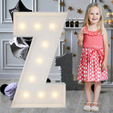 3FT Marquee Light Up Letters Z, Big Marquee Letter for Baby Shower Birthday Engagement Wedding Marry Me Party Decor