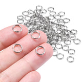 100pcs 8mm Mini Split Ring for Jewelry Making, Double Loops Round Split Jump Rings Necklaces Bracelets Earrings Metal Tiny Keych