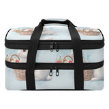 Eraedgza Cute White Rabbit Insulated Casserole Carrier for Hot Cold Dish