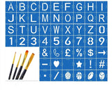 Mandala Soul 3 Inch Letter Stencils and Numbers, 54 d, Wall, Fabric, Rock, Chalkboard, Signage