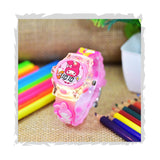Shocknshop Digital Flashing Light With Music Kids Children Unisex Watch For Girls Perfect For 5-12 Years -W331 (Pink Melody)