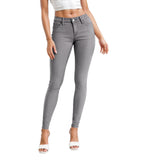 Hybrid & Company Womens Super Comfy Stretch Denim 5 Pocket Jean P22882SKX Grey 20