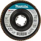 Makita T-03925 X-Lock 4-1/2 40 Grit Type 27 Flat Blending and Finishing Flap Disc for X-Lock and All 7/8 Arbor Grinders
