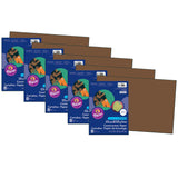 Construction Paper, Dark Brown, 12 x 18, 50 Sheets Per Pack, 5 Packs