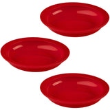 Providence Spillproof Inner Lip Plate 9 Red 3 Pack