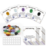 Clearain 40 Sets Little Worry Stones Oval Shape Pocket Hug Token Gift Card Keepsake Thinking of You Cards for Friends Funeral Fa