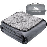 KawaGebo Kamp Sherpa Warm Outdoor Camping Blanket - Waterproof Stadium Blanket for Cold Weather, Camp, Sports Mom and Concert -
