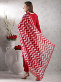 Anni Designer Women'S Rayon Blend Anarkali Embroidered Kurta With Pant & Dupatta (Varalaxmi Red-Vks02_Xxl_Red_Xx-Large),Red,2XL,Rayon Blend,Anarkali,