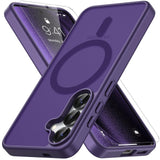 Vansdon for Samsung Galaxy S24 Case / S25 Case, Compatible with MagSafe, Magnetic Translucent Matte Slim Protective Cover with 1