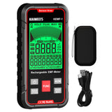 KAIWEETS EMF Detector, 3-in-1 Handheld EMF Meter Detects EF, RF, MF, WiFi Signal, Rechargeable Radiation Detector with 3 Color B