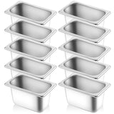 Thenshop 10 Pcs 1/9 Metal Hotel Steam Table Pan 4inch Deep, American Style