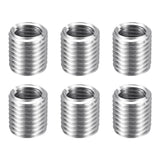 HARFINGTON 6pcs Thread Repair Inserts M20 x 2.5 Male to M16 x 2 Female Thread 22mm Long Stainless Steel Reducing Nuts Metric Sel