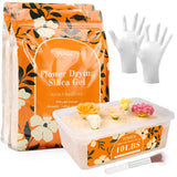 VOISEN Silica Gel Flower Drying, 10LBS Silica Gel for Drying Flowers,Color Indicating Flower Preservation Kit Contains Flowers D