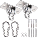 Wishtofly Swing Hangers 304 Stainless Steel with Locking Snap Hooks, Heavy Duty Swing Hardwares for Porch, Patio, Playground, In