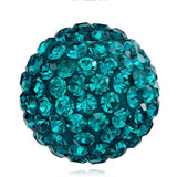 RUBYCA Pave Czech Crystal Disco Ball Clay Beads fit Shamballa Jewelry (20pcs, 12mm, Indicolite Blue)