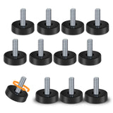 LRVAE 12 PCS Leveling Feet, 1/4-Inch 20-UNC Adjustable Leveler, Fits Small DIY Projects, Stable Furniture Leveling for Uneven Fl