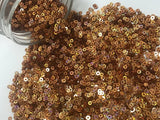 The Design Cart 4 mm Copper Lustre Circular Sequins Sitara for Embroidery, Embellishing Handbags, Apparels, Art Craft DIY Kit Pa
