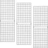 Econoco Portable Grid Panels, 2 x 6 Feet Wire Display Panels, Pack of 3, Retail Fixture for Merchandising and Trade Shows, Black