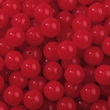 BERMRO 16mm Acrylic Beads 100pcs Transparent Red Focal Bead Beadable Chunk Bubblegum Beads for DIY Crafting Necklace Bracelet Je
