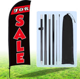 Buryeah 7 x 5.4ft Sale Feather Flag Large Sale Sign Flag with Pole Kit Huge Banner Sign with Rope for Retail Store Outside Garde