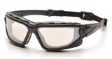 Pyramex Safety IForce Slim Safety Goggle SB7080SDNT, Black Frame/Indoor/Outdoor Mirror AntiFog Lens